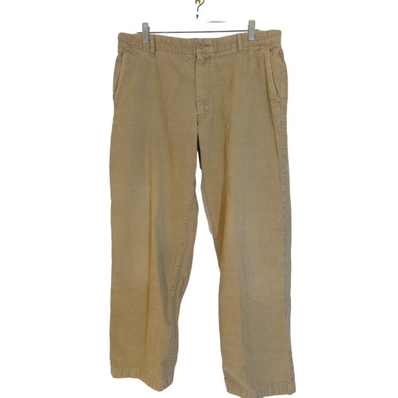 Izod Other - IZOD Corduroy Pants RN36543 Mens Size 36/30 Beige Flat Front Straight Leg